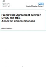 Framework Agreement Between DHSC And HEE - Annex C - Communications